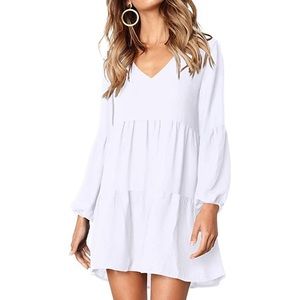 Tiered white dress